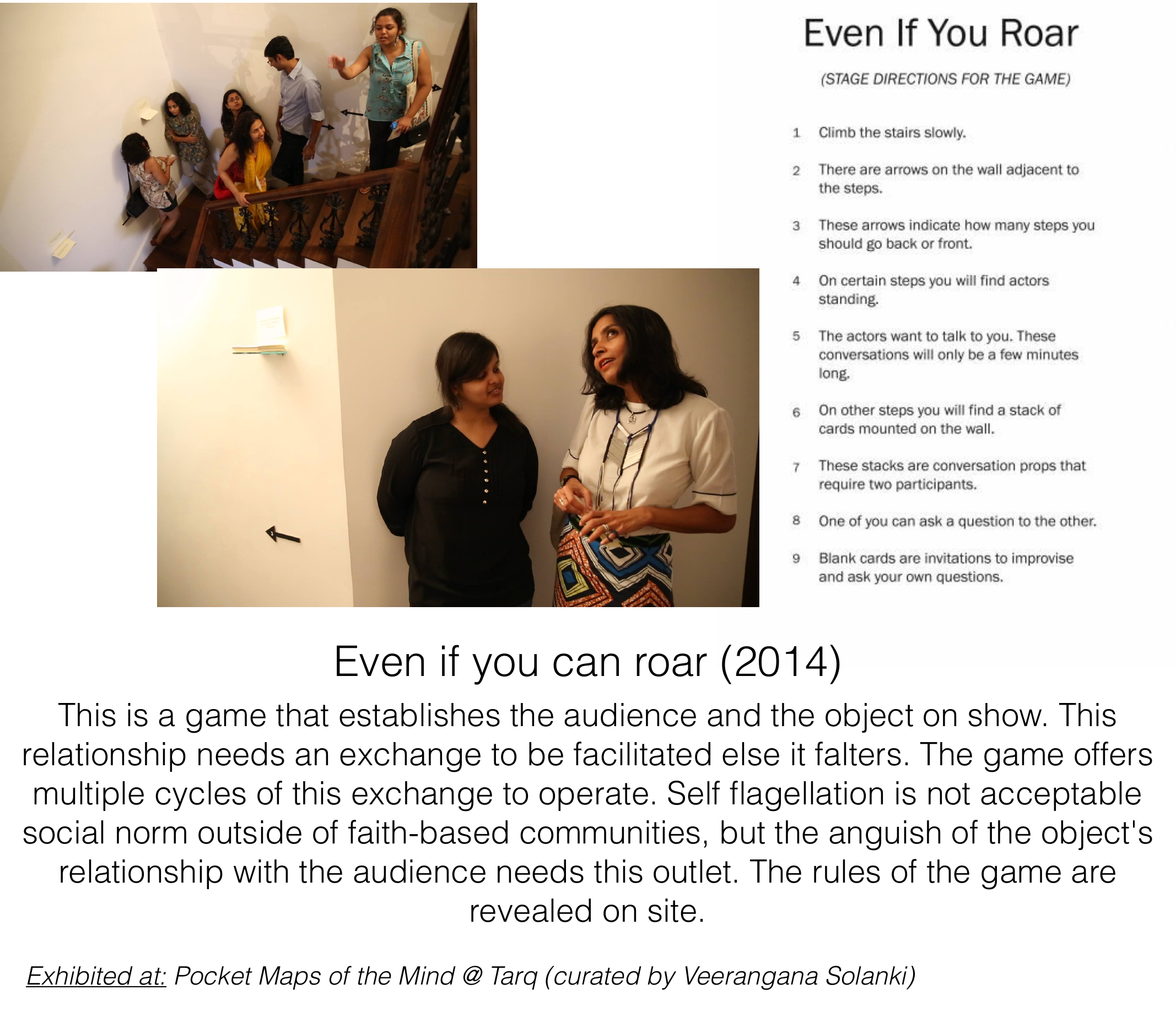 Even If You Roar participatory game