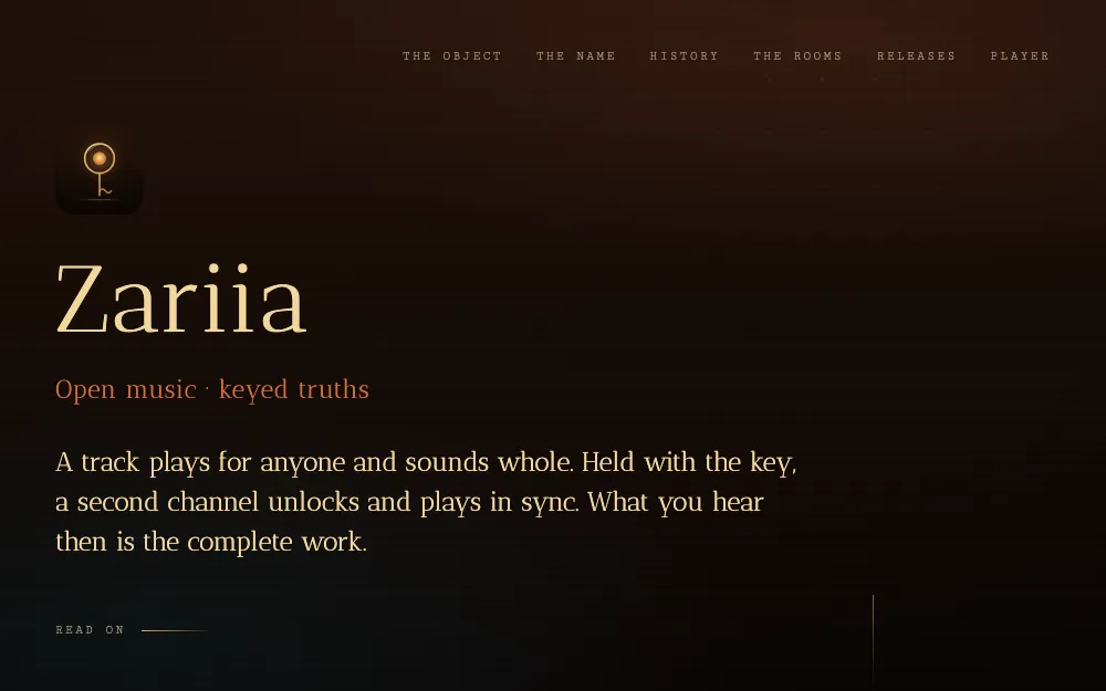 Zariia — a music label with a sealed second channel