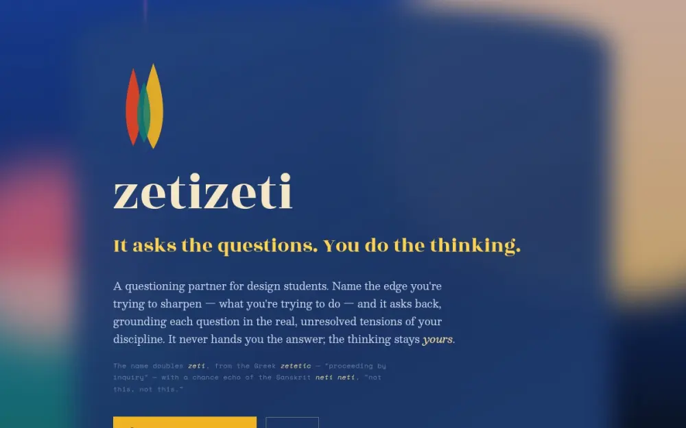 zetizeti — a questioning partner for design students