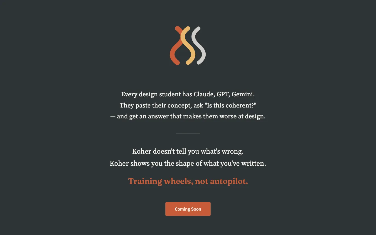 Koher design tool for students